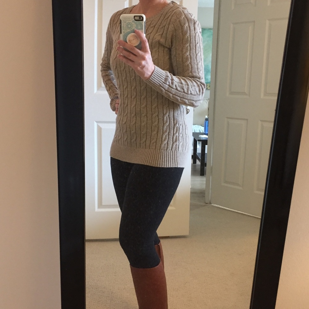BR cable-knit sweater